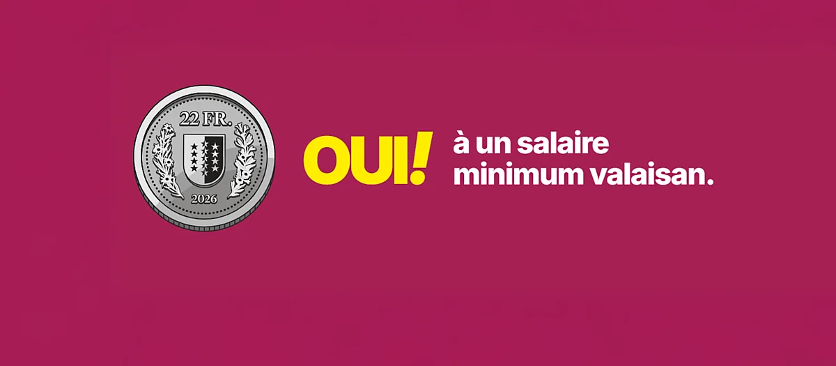 Visuel de la campagne pour un salaire minimum valaisan